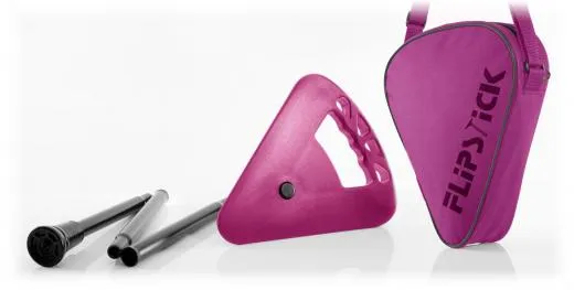 Sitzstock faltbar pink mit Tasche